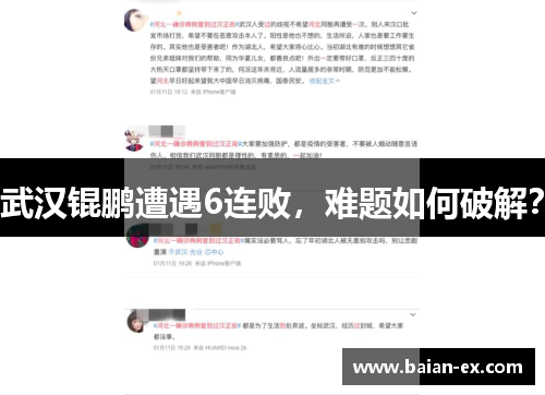 武汉锟鹏遭遇6连败，难题如何破解？